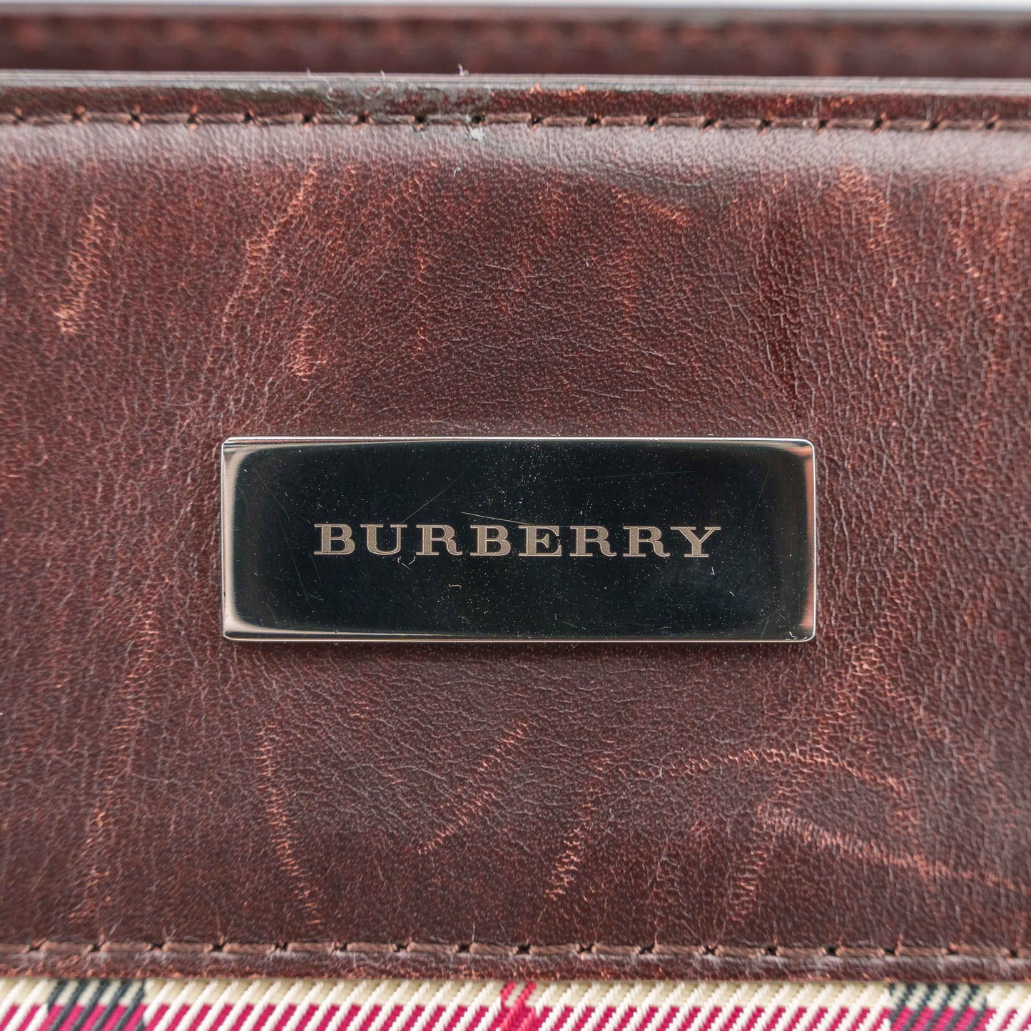 Burberry Nova Check Canvas & Leather Tote Bag – Brown