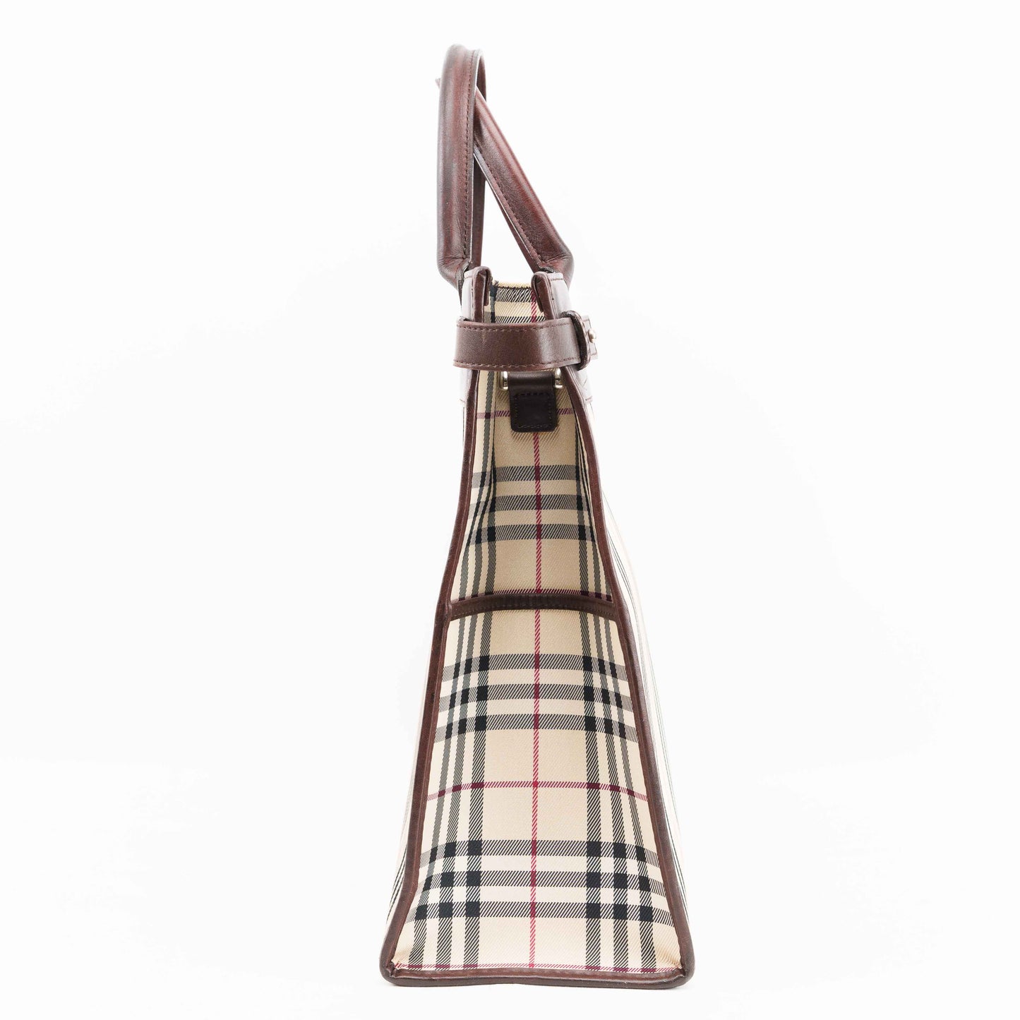 Burberry Nova Check Canvas & Leather Tote Bag – Brown