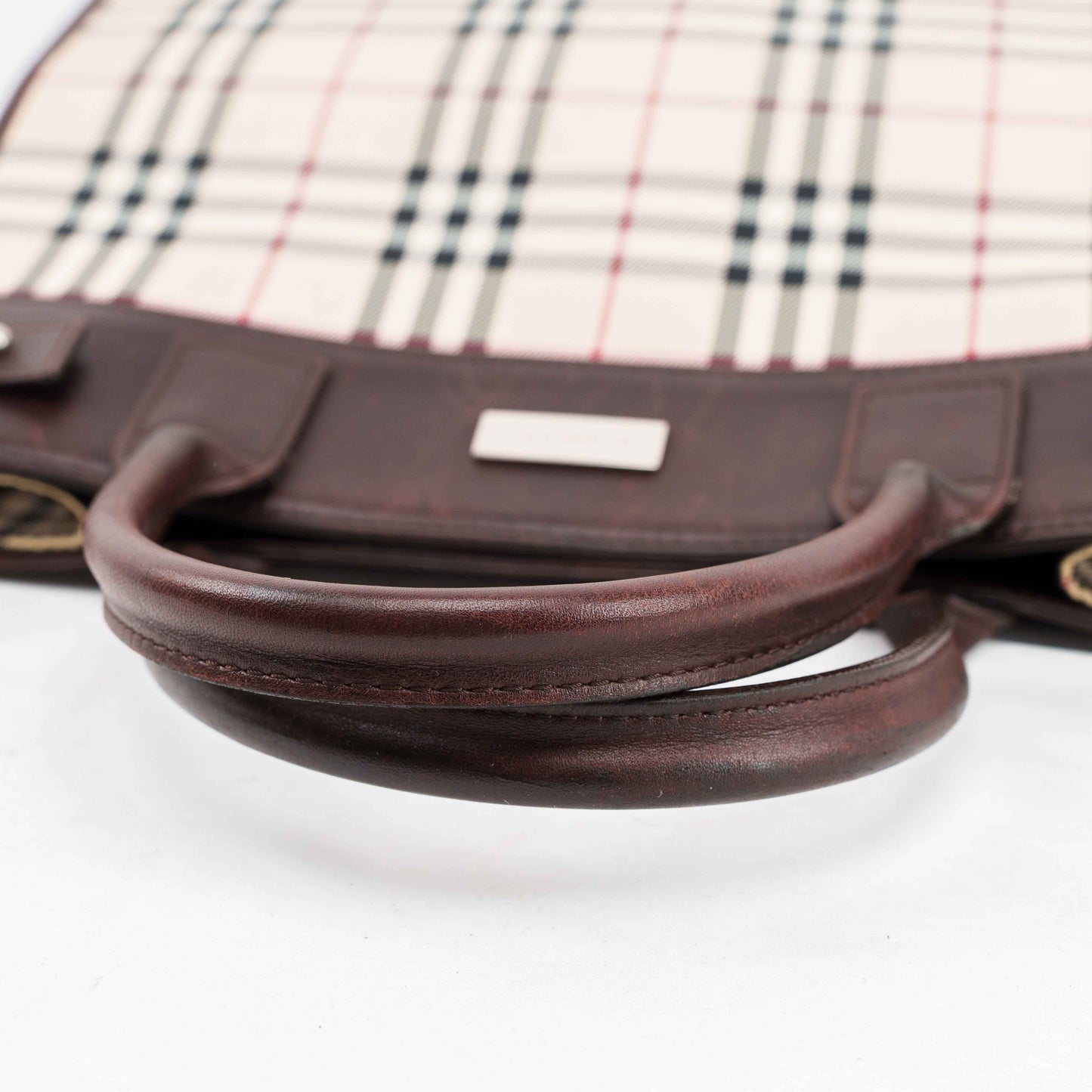 Burberry Nova Check Canvas & Leather Tote Bag – Brown