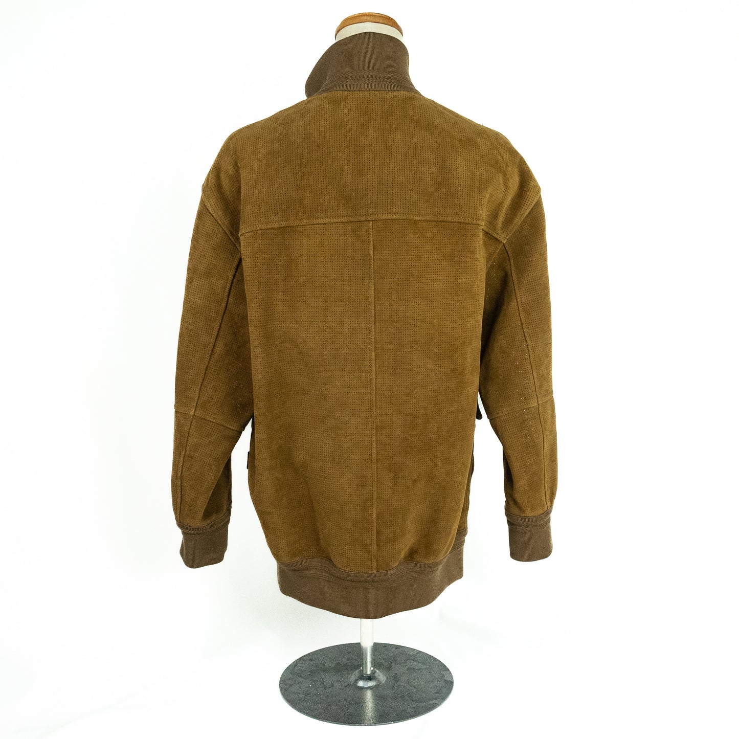 Gucci Bomber Jacket Vintage Look Perforated Suede Leather