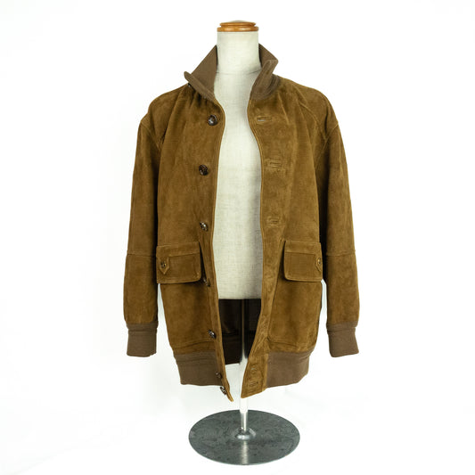Gucci Bomber Jacket Vintage Look Perforated Suede Leather