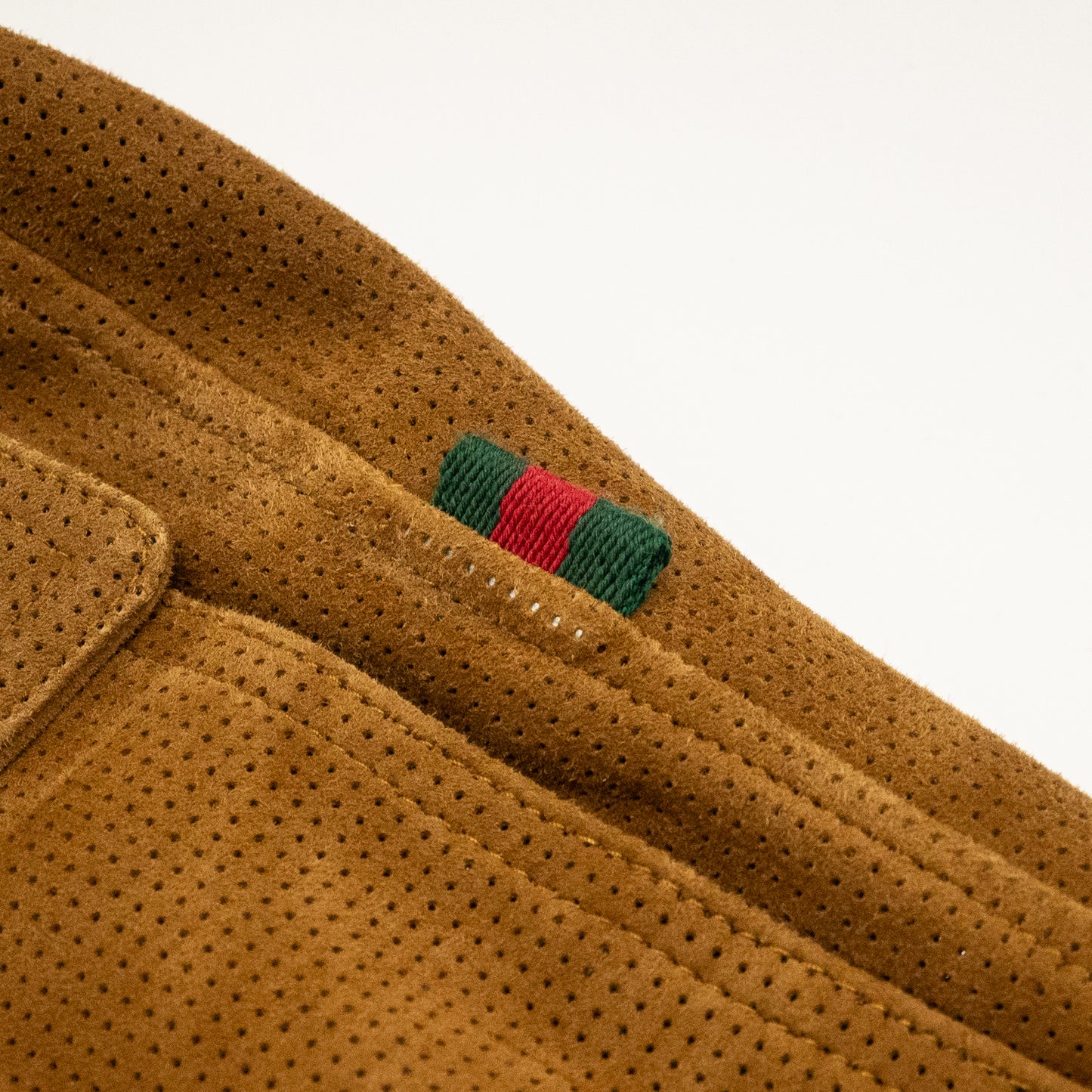 Gucci Bomber Jacket Vintage Look Perforated Suede Leather