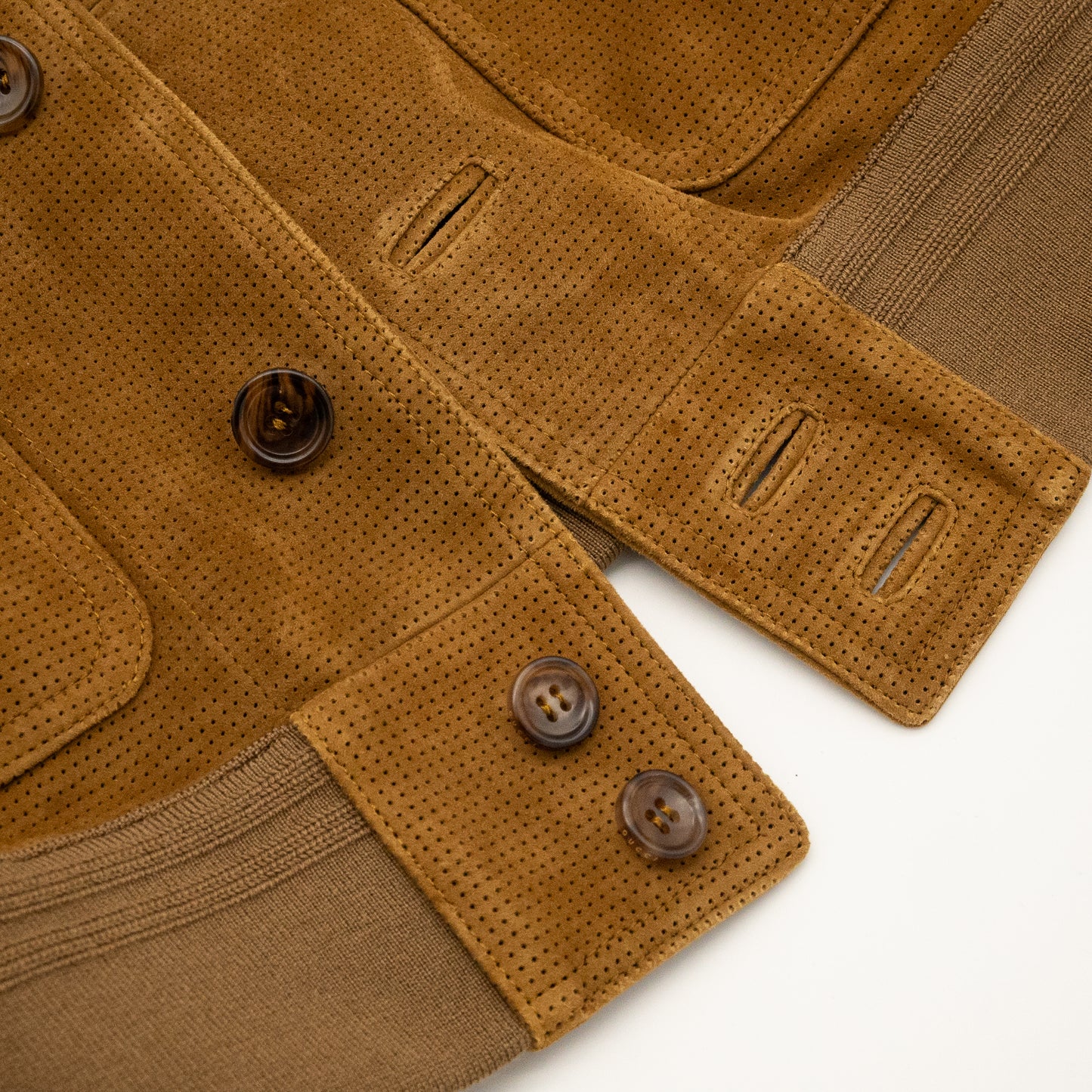 Gucci Bomber Jacket Vintage Look Perforated Suede Leather