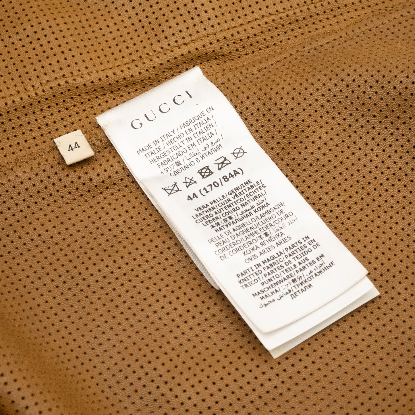 Gucci Bomber Jacket Vintage Look Perforated Suede Leather