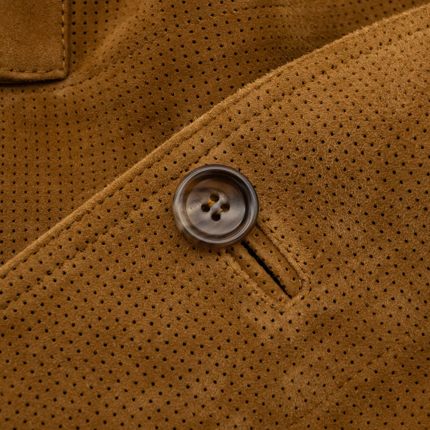 Gucci Bomber Jacket Vintage Look Perforated Suede Leather