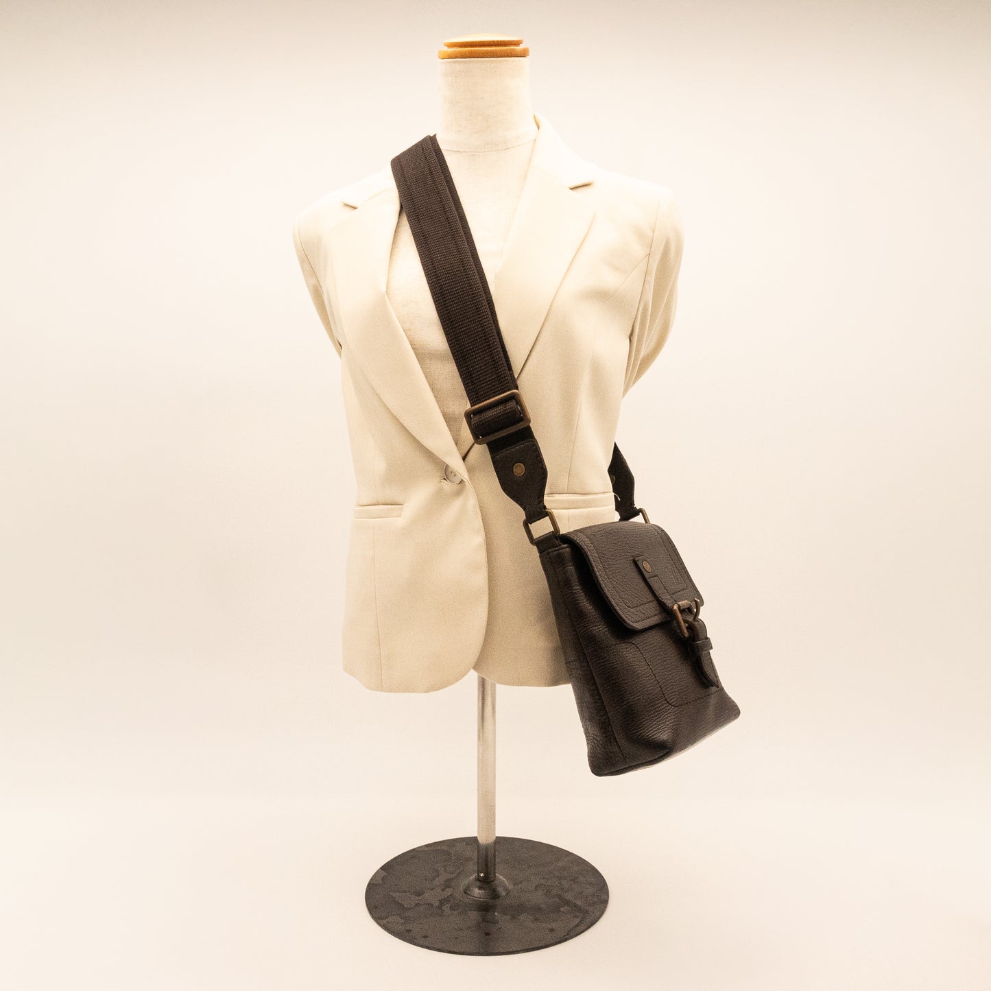 Louis Vuitton Utah Dark Brown Leather Crossbody Bag