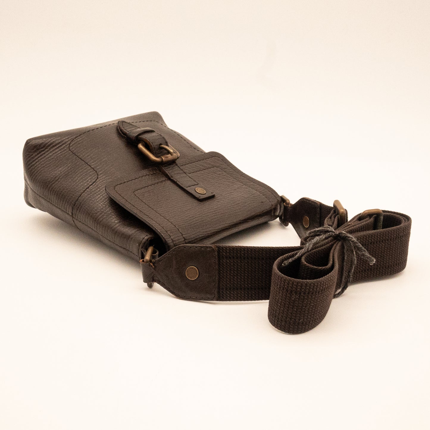 Louis Vuitton Utah Dark Brown Leather Crossbody Bag