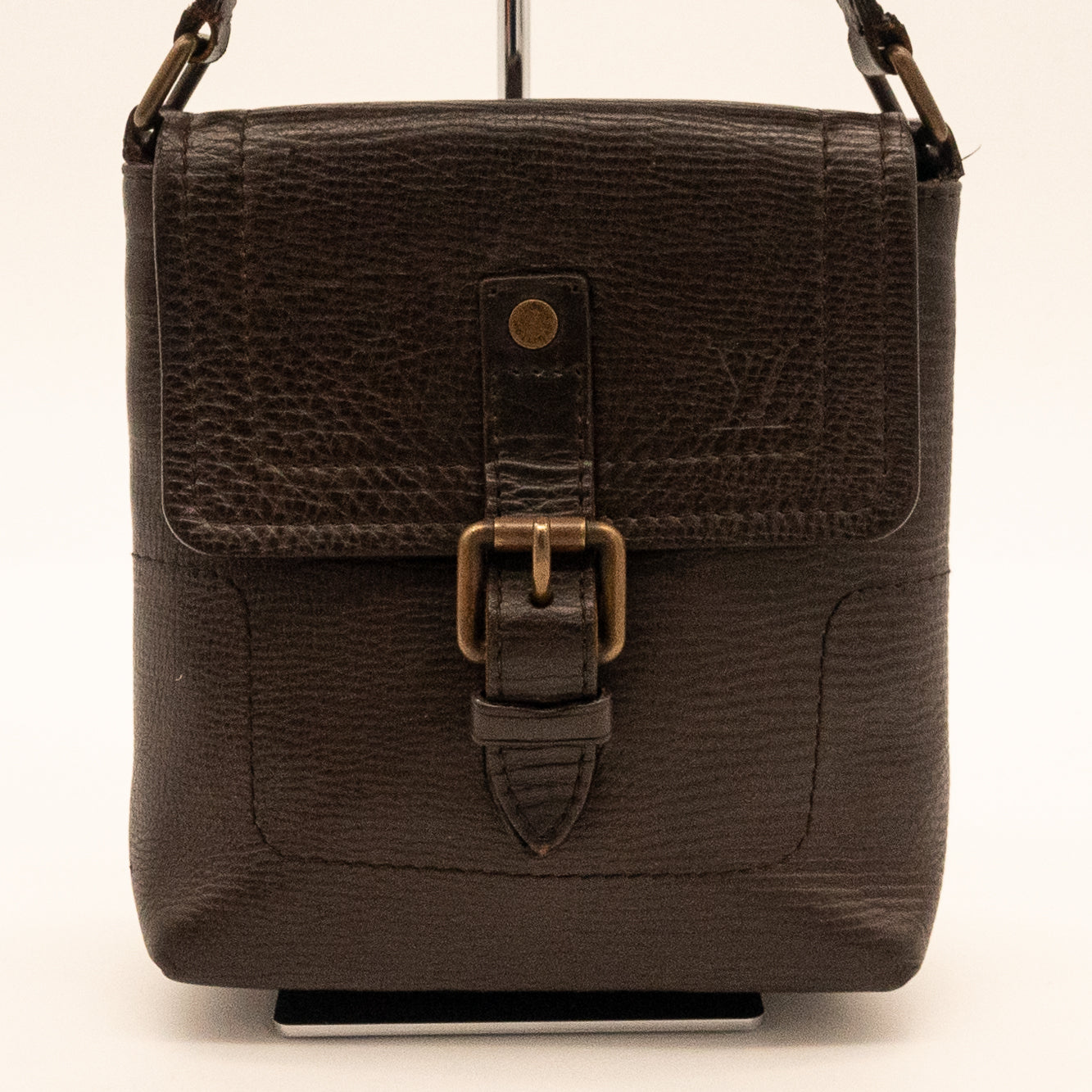 Louis Vuitton Utah Dark Brown Leather Crossbody Bag
