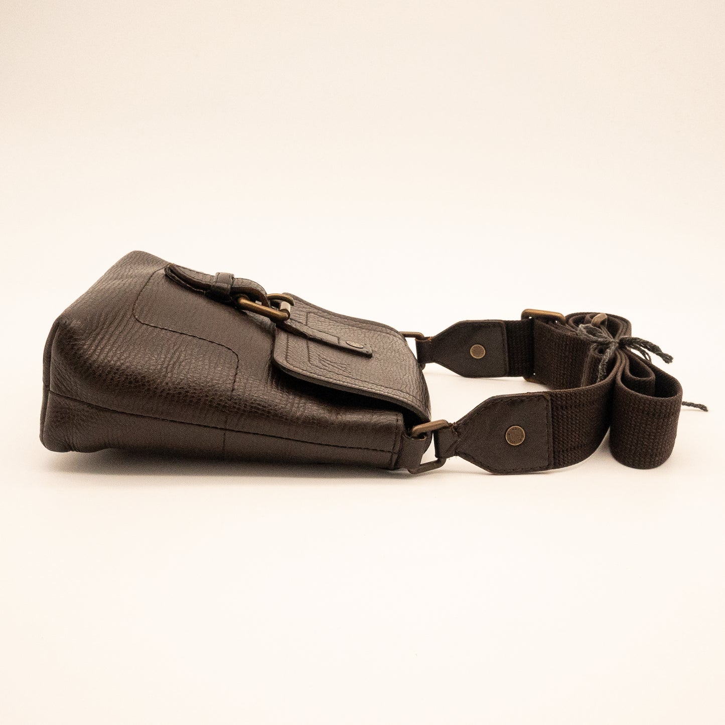 Louis Vuitton Utah Dark Brown Leather Crossbody Bag
