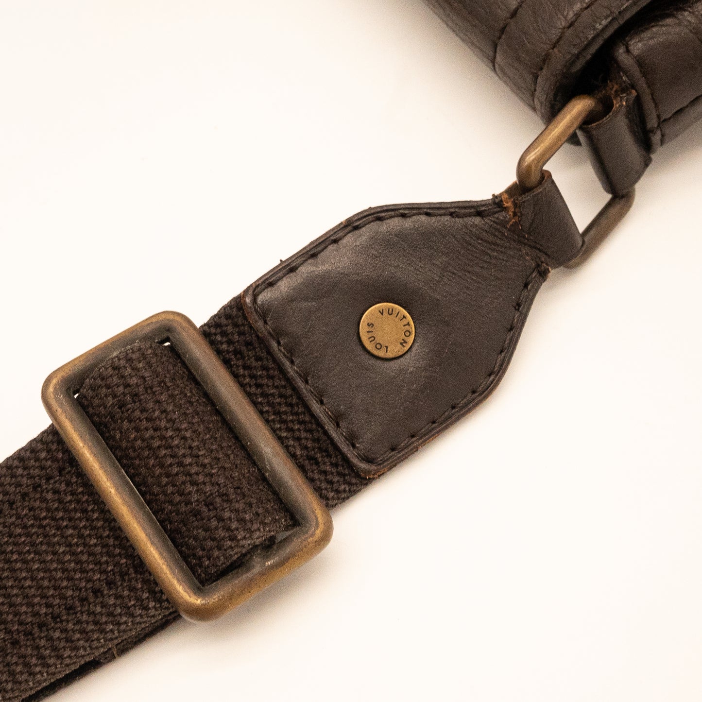 Louis Vuitton Utah Dark Brown Leather Crossbody Bag