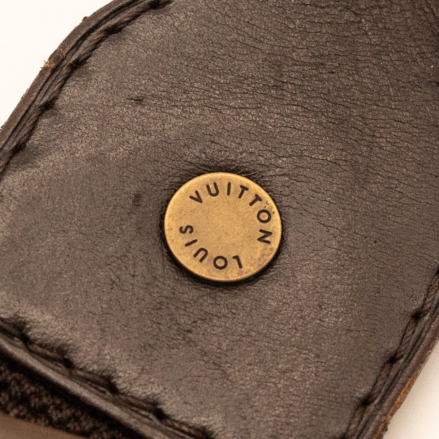 Louis Vuitton Utah Dark Brown Leather Crossbody Bag