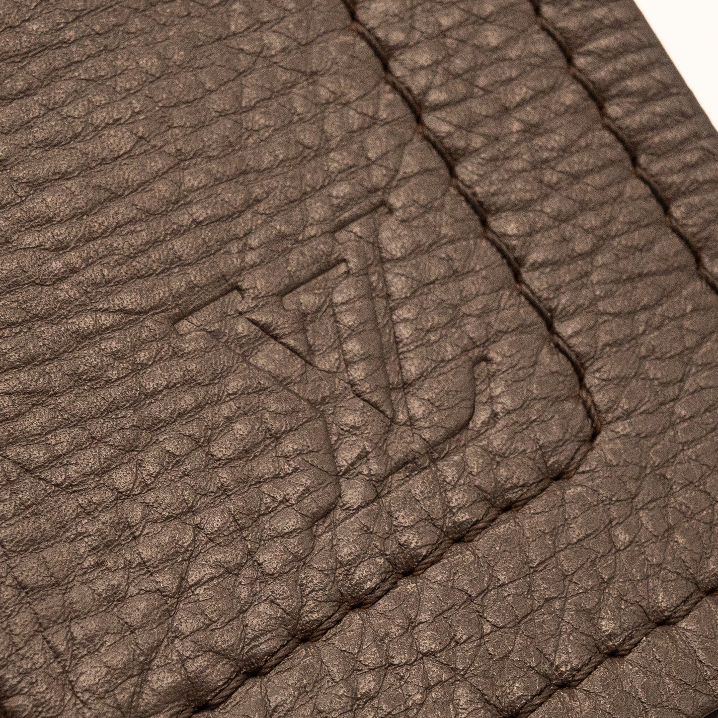 Louis Vuitton Utah Dark Brown Leather Crossbody Bag