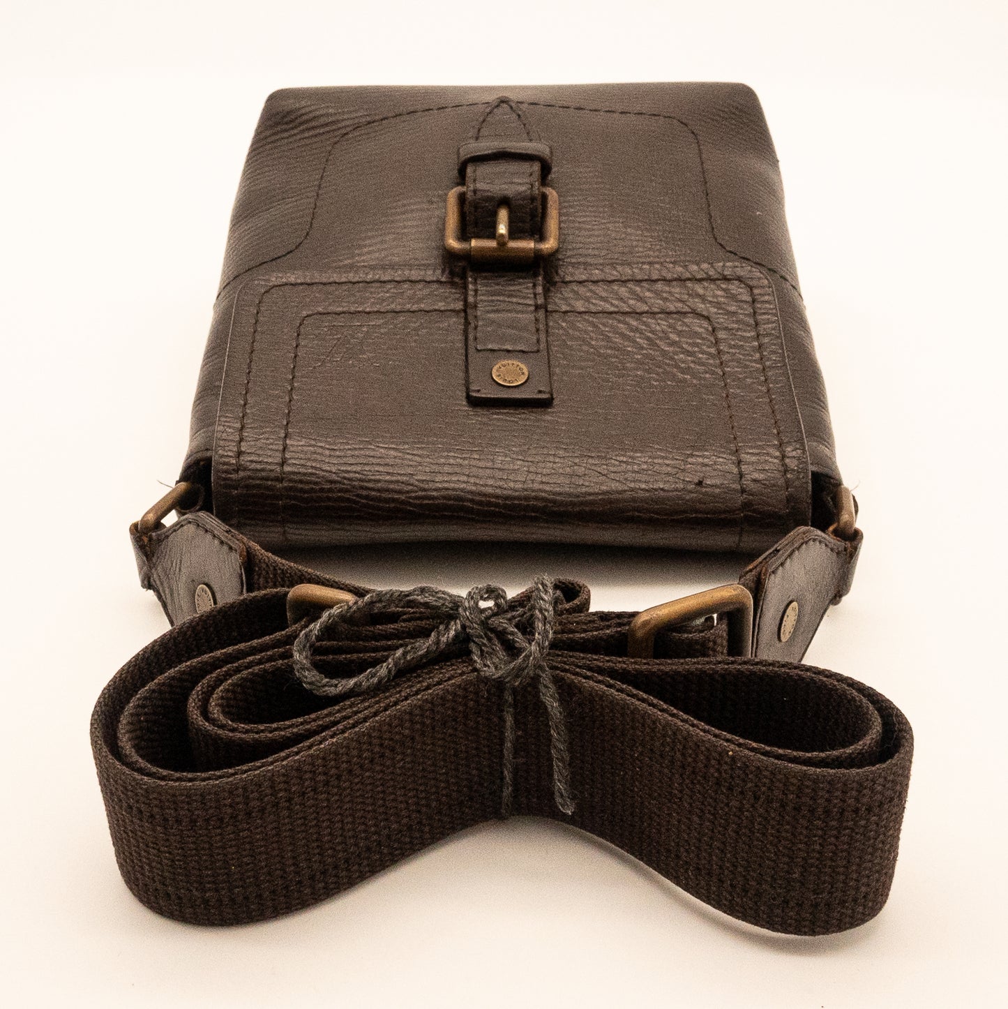 Louis Vuitton Utah Dark Brown Leather Crossbody Bag