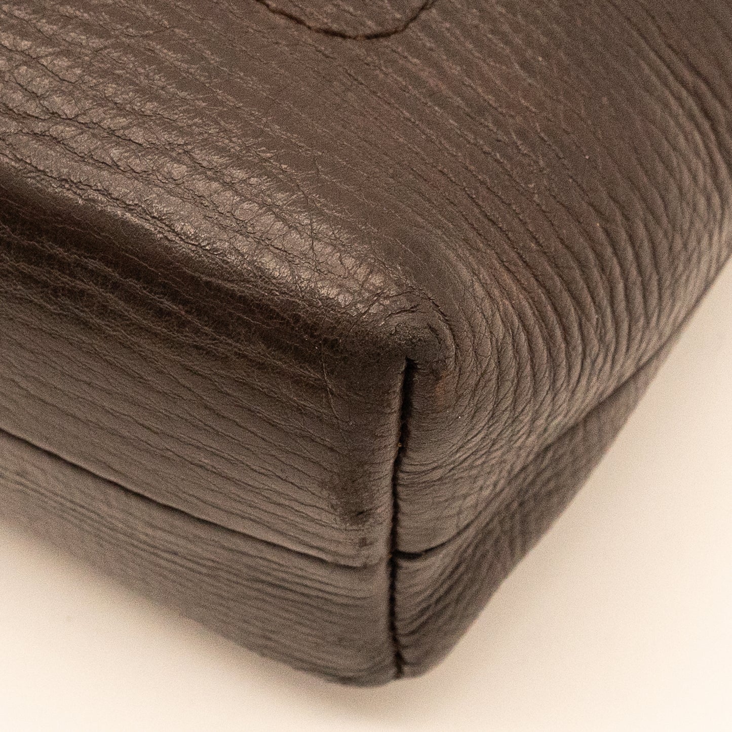 Louis Vuitton Utah Dark Brown Leather Crossbody Bag