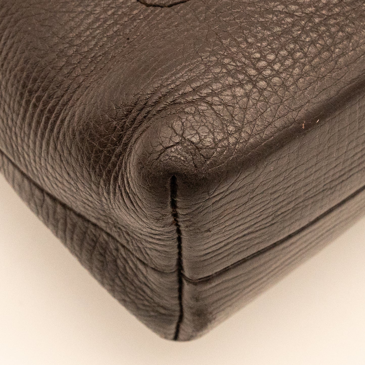 Louis Vuitton Utah Dark Brown Leather Crossbody Bag