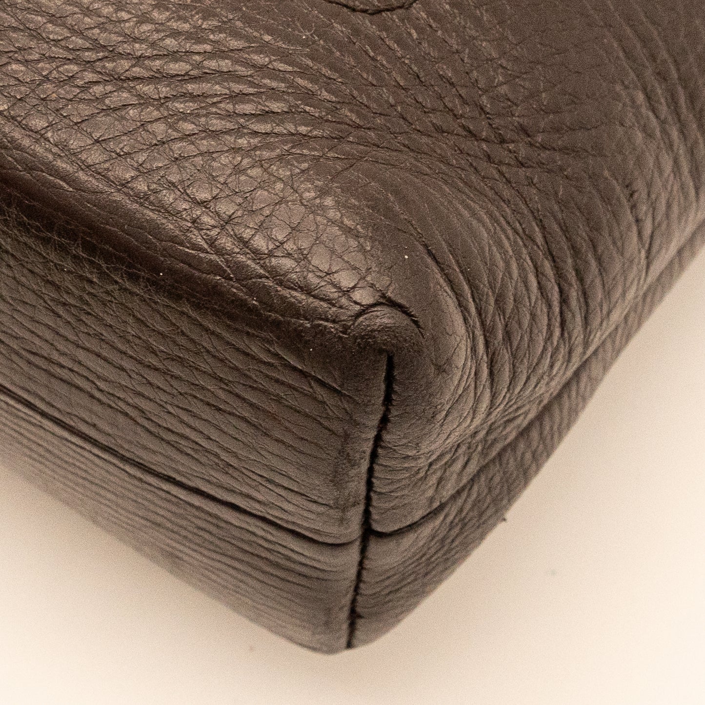 Louis Vuitton Utah Dark Brown Leather Crossbody Bag