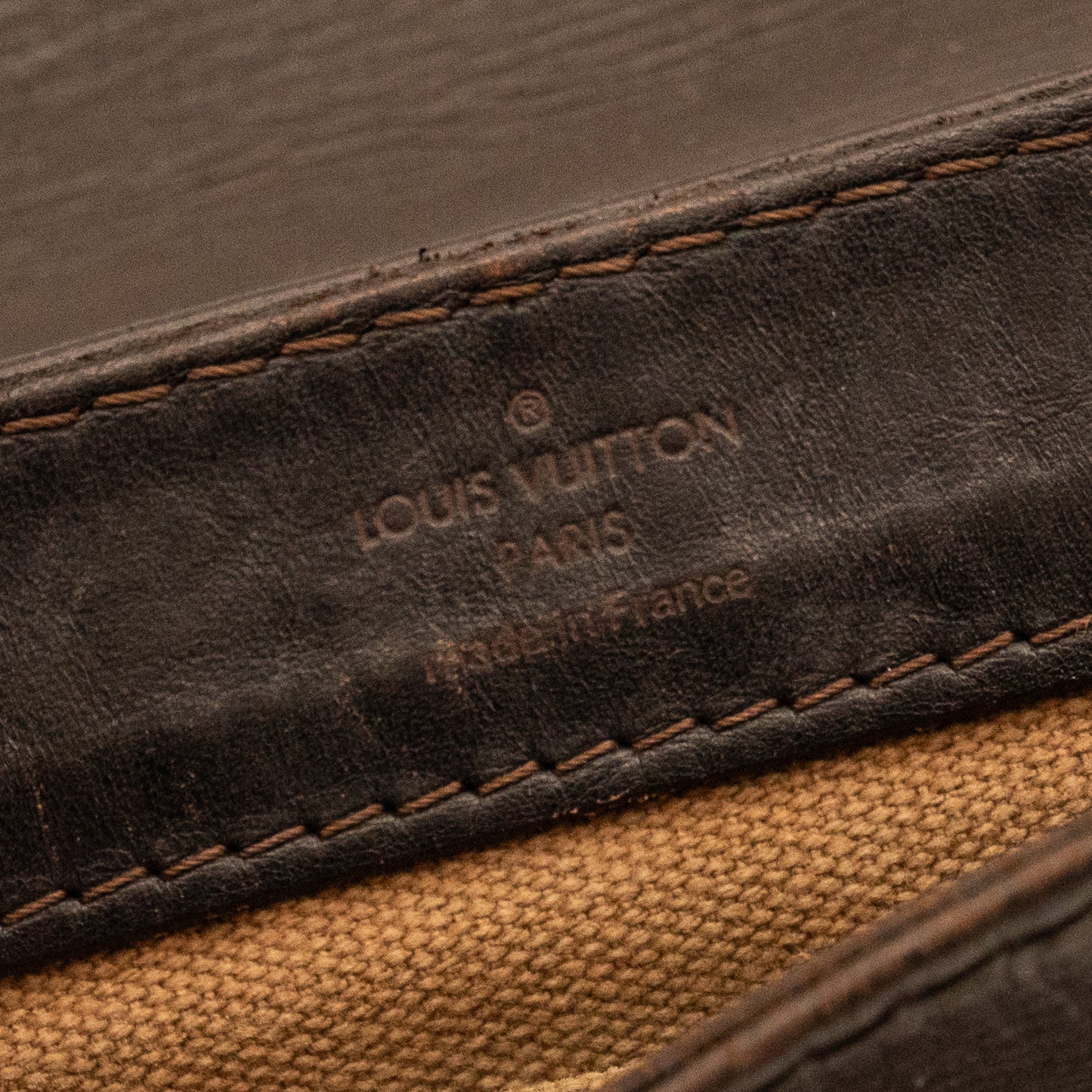 Louis Vuitton Utah Dark Brown Leather Crossbody Bag