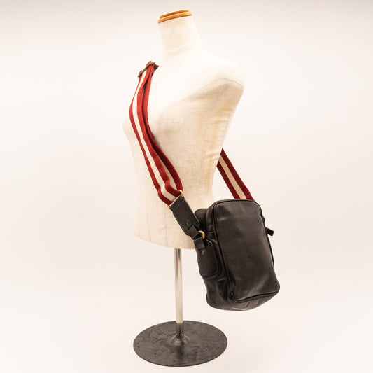Bally Dark Brown Leather Crossbody Bag