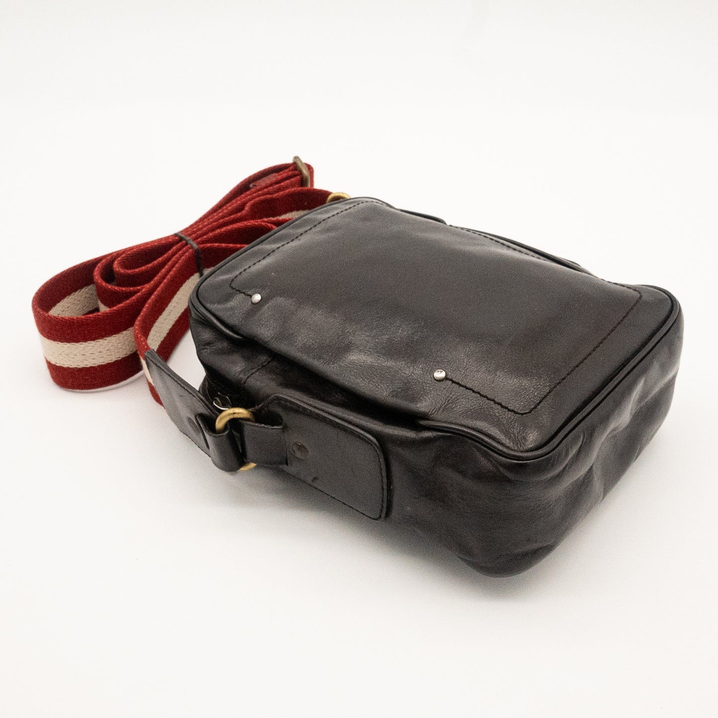 Bally Dark Brown Leather Crossbody Bag