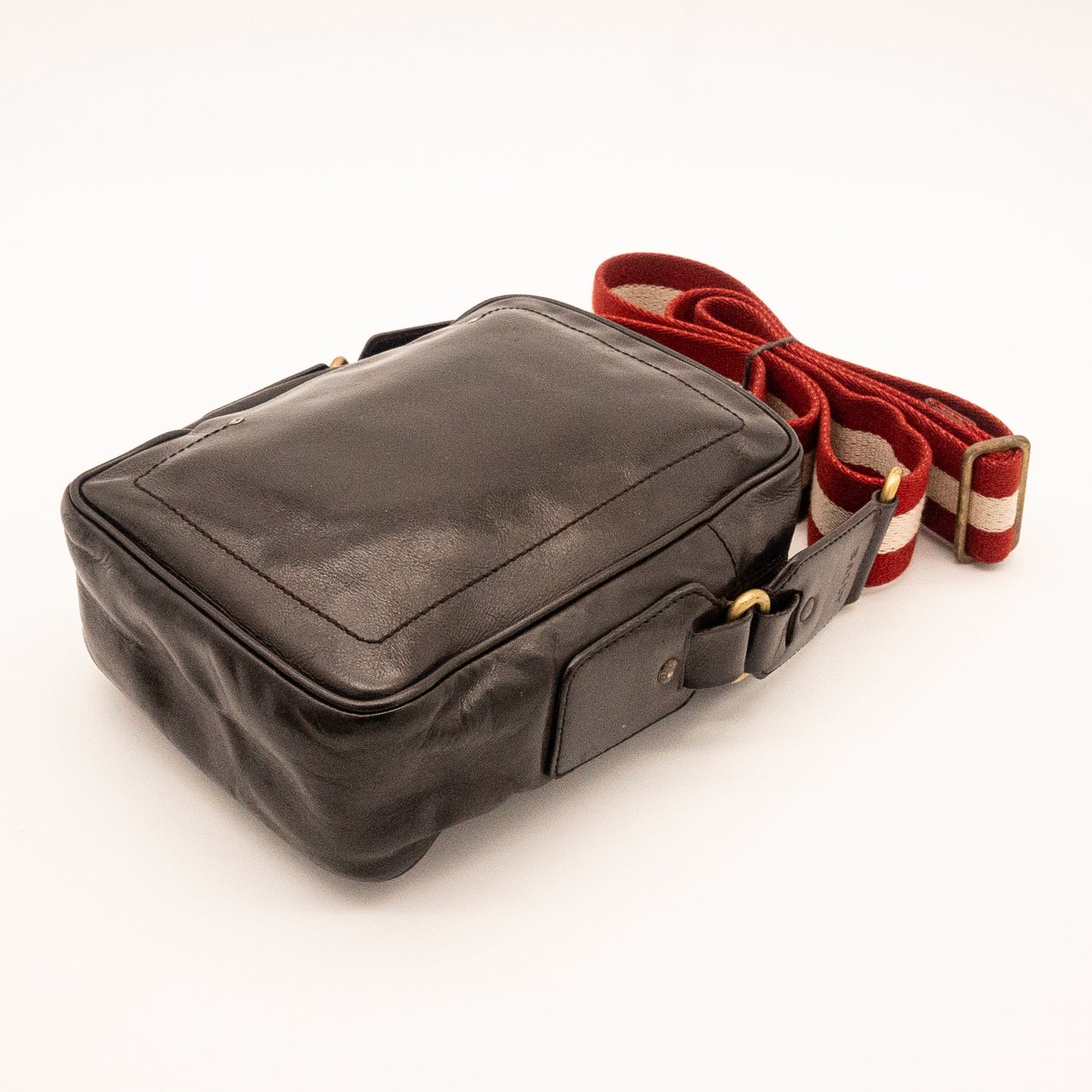 Bally Dark Brown Leather Crossbody Bag