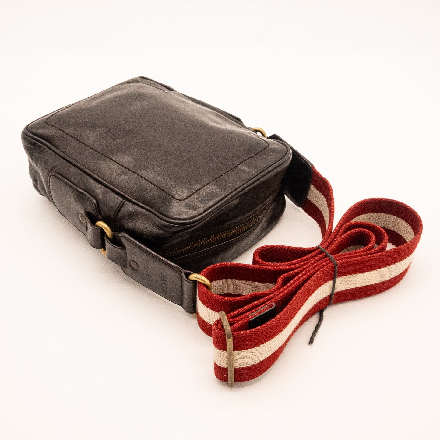 Bally Dark Brown Leather Crossbody Bag