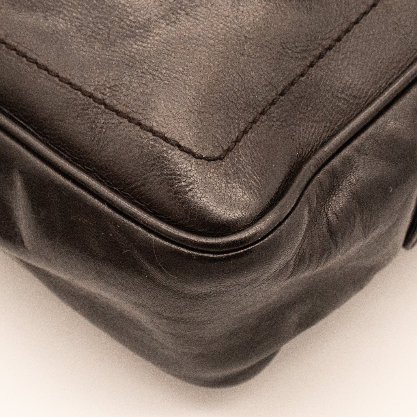 Bally Dark Brown Leather Crossbody Bag