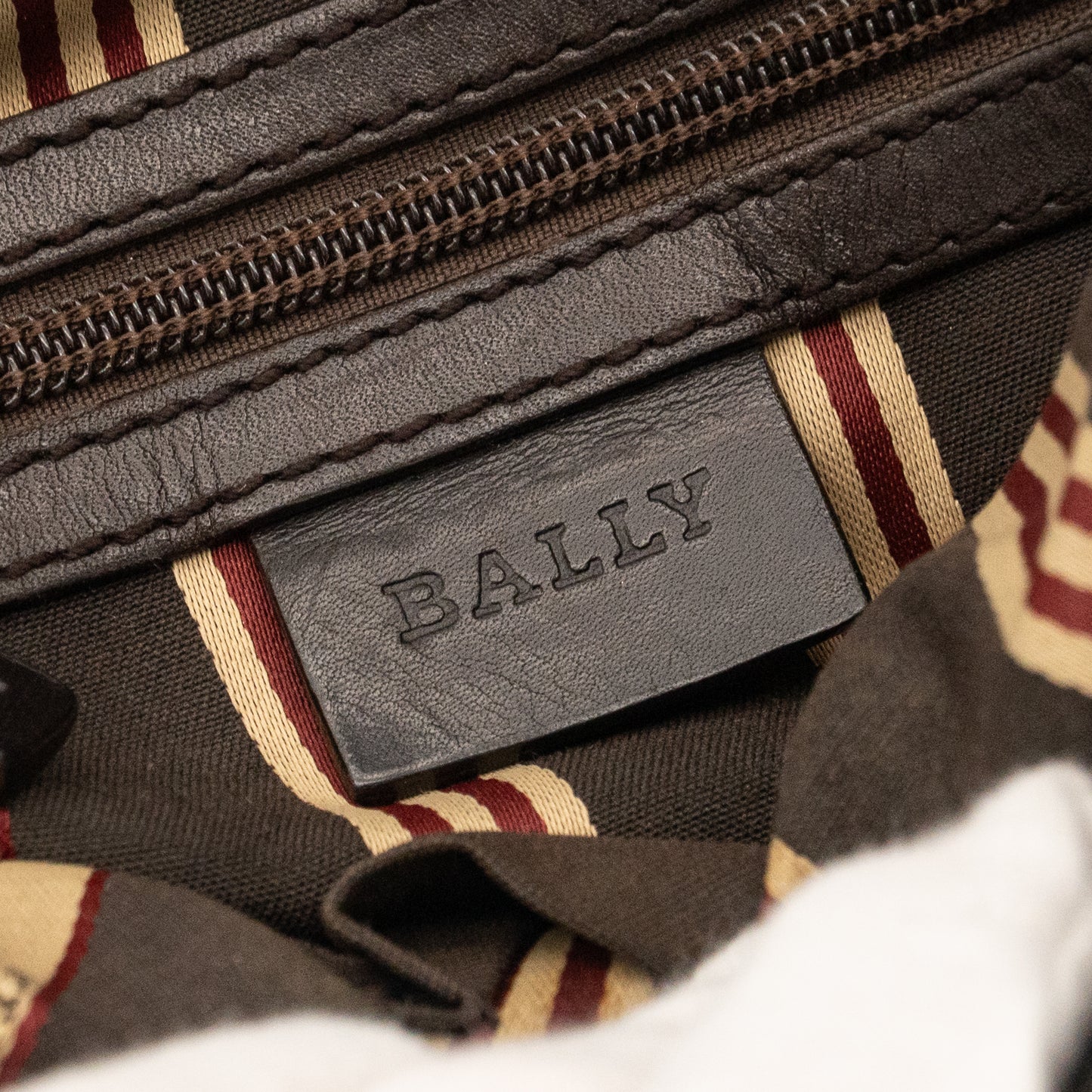 Bally Dark Brown Leather Crossbody Bag