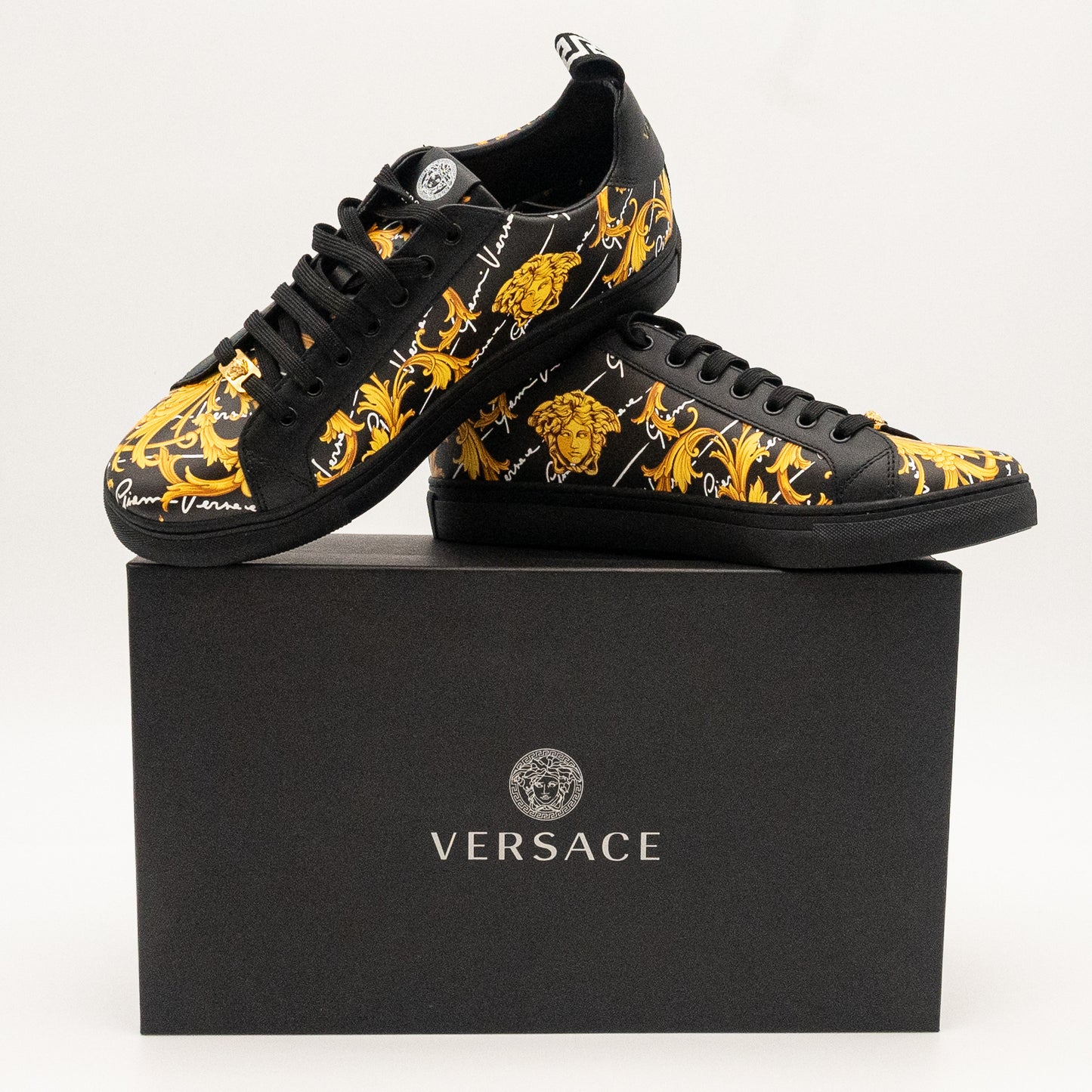 Gianni Versace Baroque Medusa Low-Top Sneakers