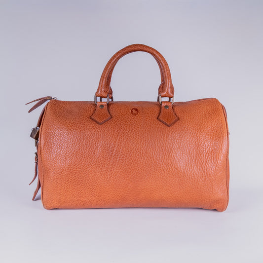 Polo Ralph Lauren Boston Satchel Bag in Pebbled Leather