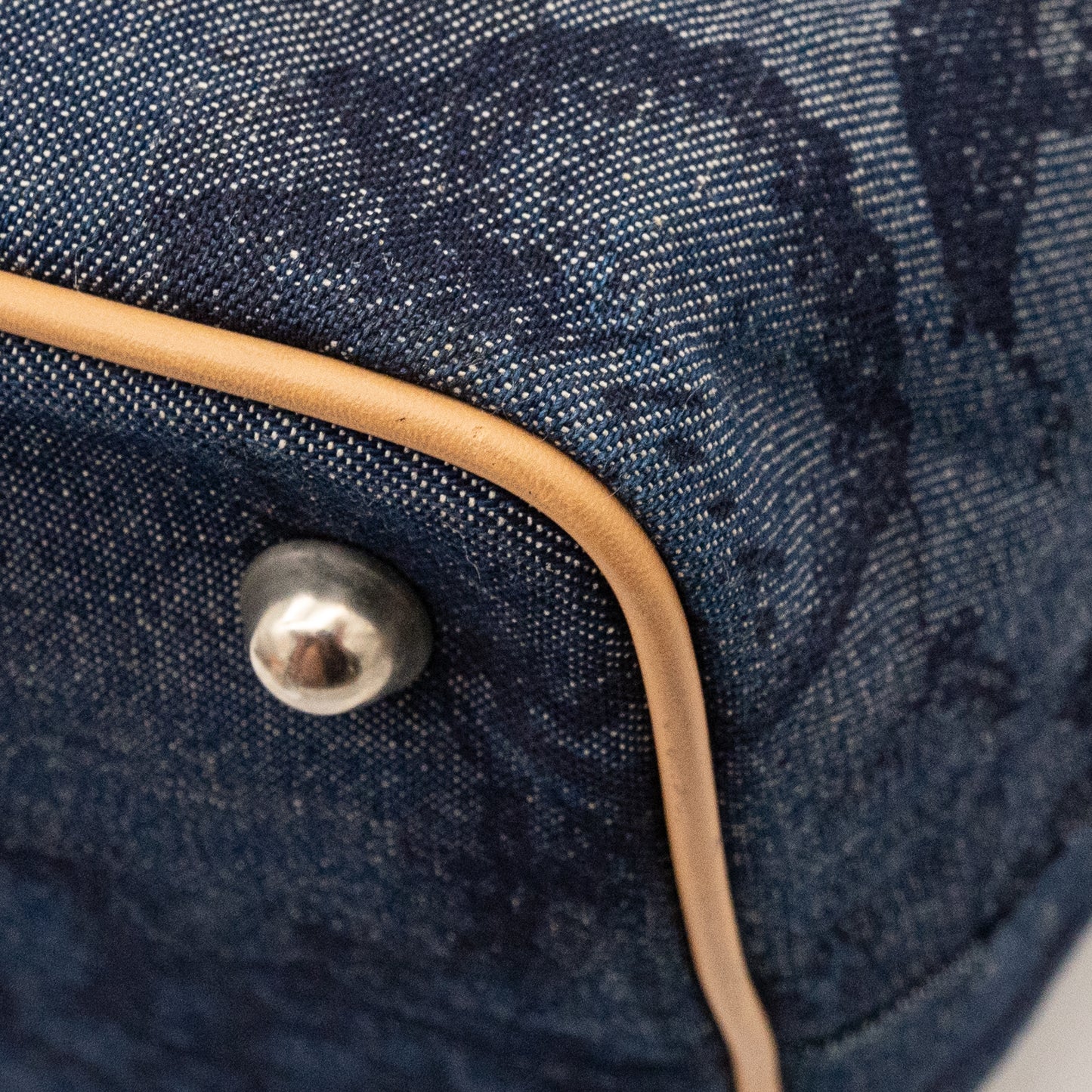 Alviero Martini 1A Classe Denim Map Print Bag Made in Italy