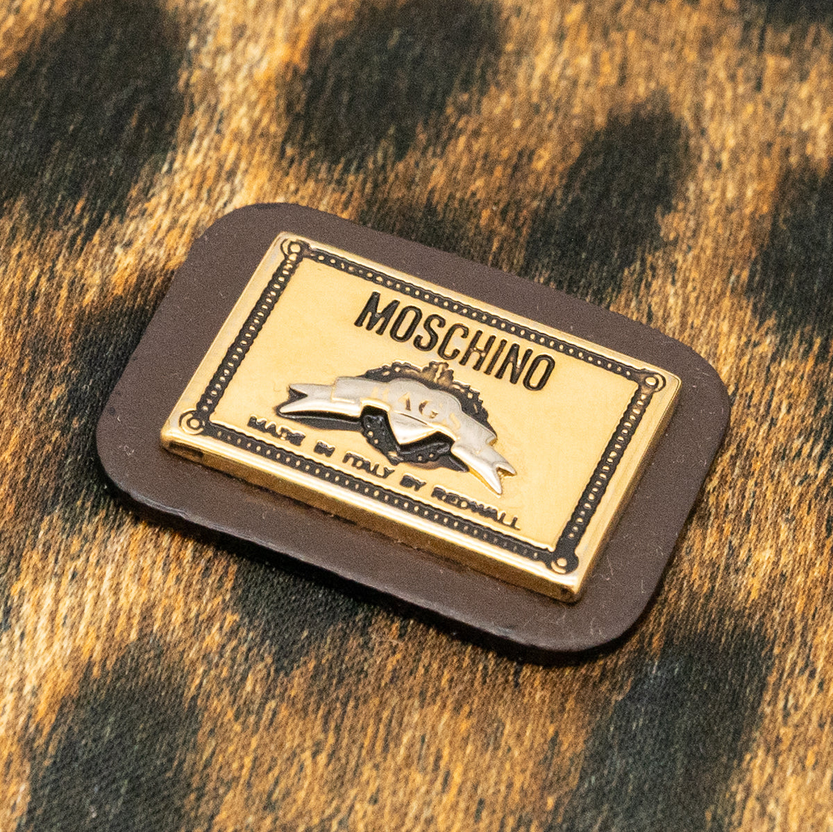 MOSCHINO Leapord Print Nylon Backpack
