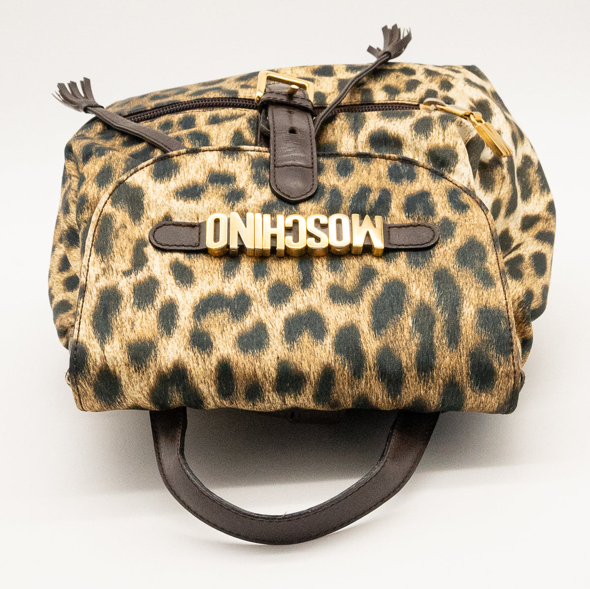 MOSCHINO Leapord Print Nylon Backpack