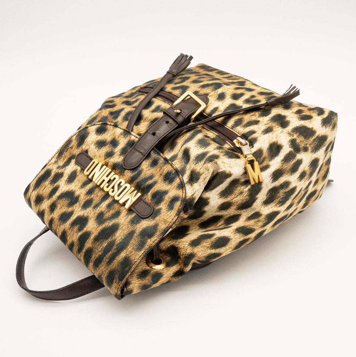 MOSCHINO Leapord Print Nylon Backpack
