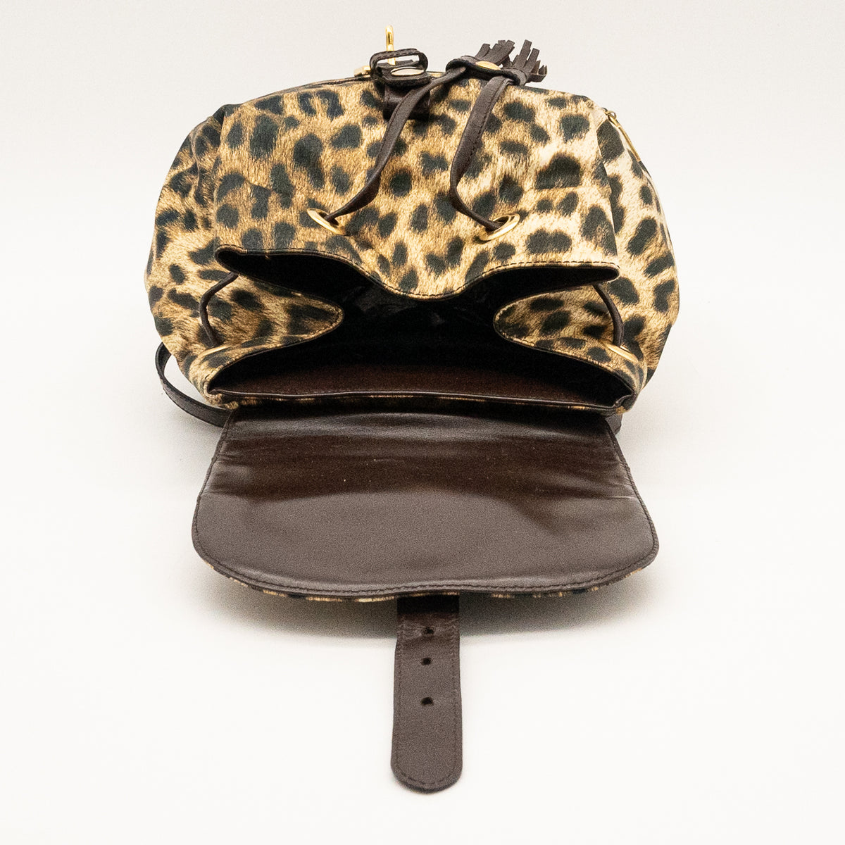 MOSCHINO Leapord Print Nylon Backpack