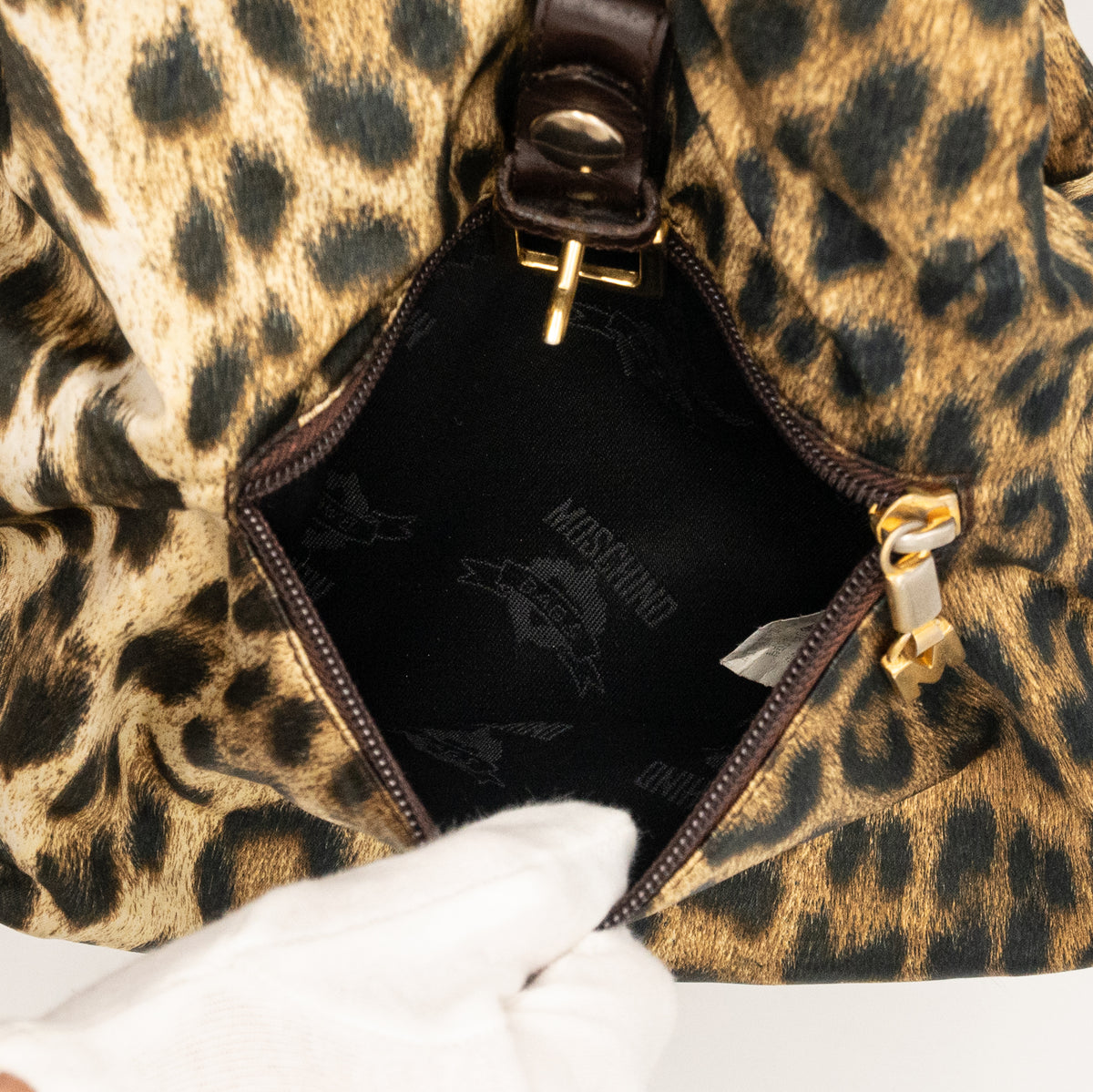 MOSCHINO Leapord Print Nylon Backpack