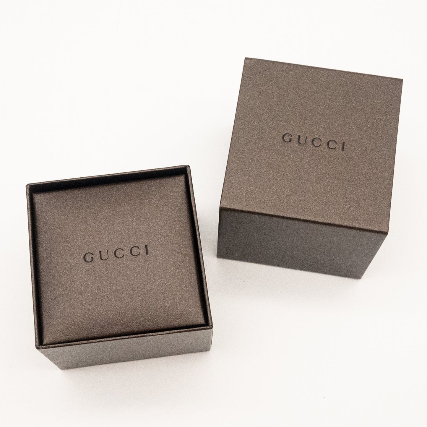 Authentic Gucci Lion Head Motif Black Crystal Ring In Gold & Black