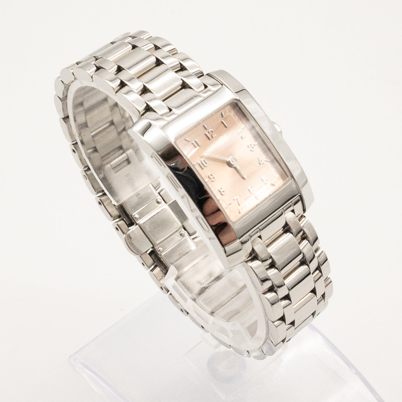 Fendi Rectangular Orologi Sapphire Crystal Watch Salmon Dial – Swiss Made