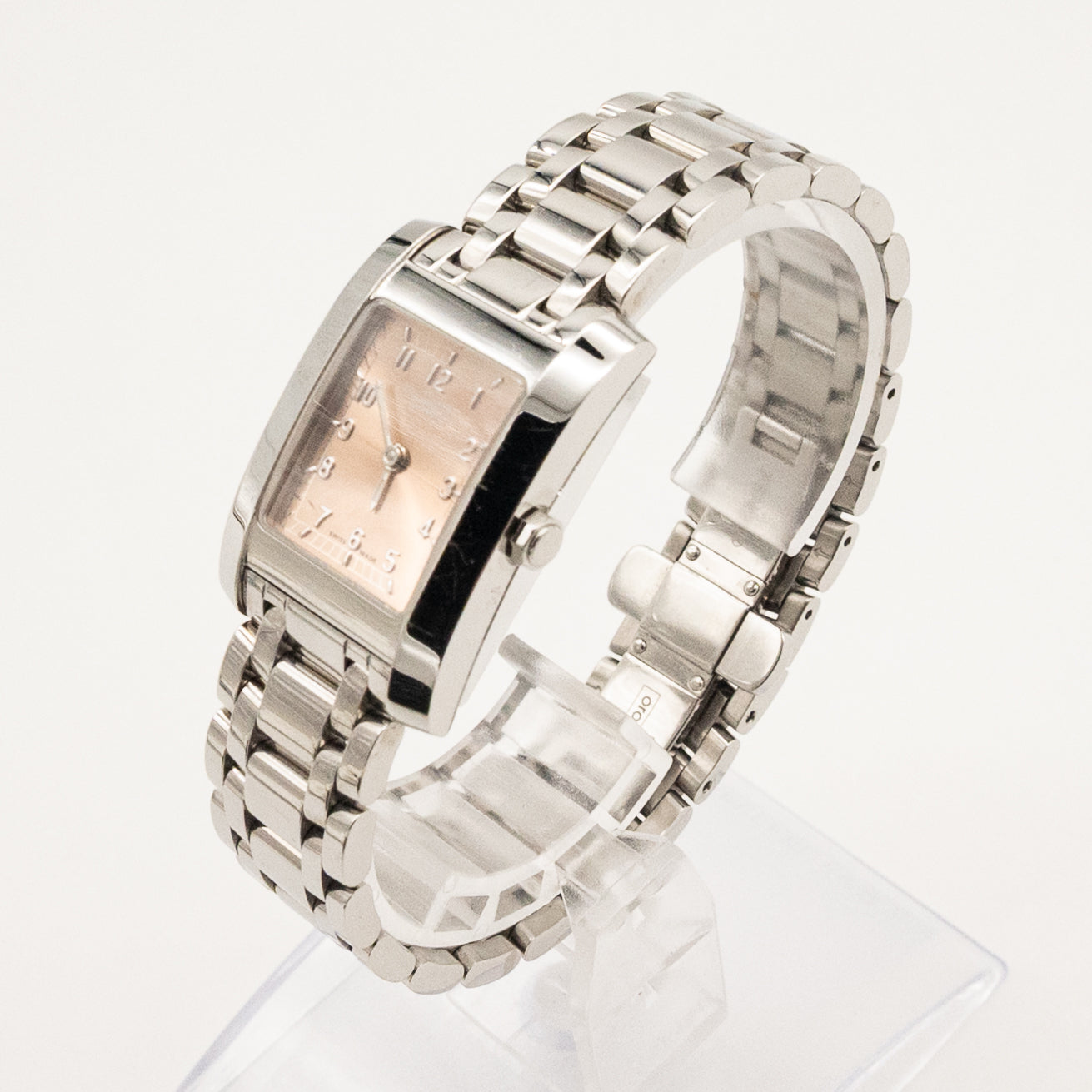 Fendi Rectangular Orologi Sapphire Crystal Watch Salmon Dial – Swiss Made