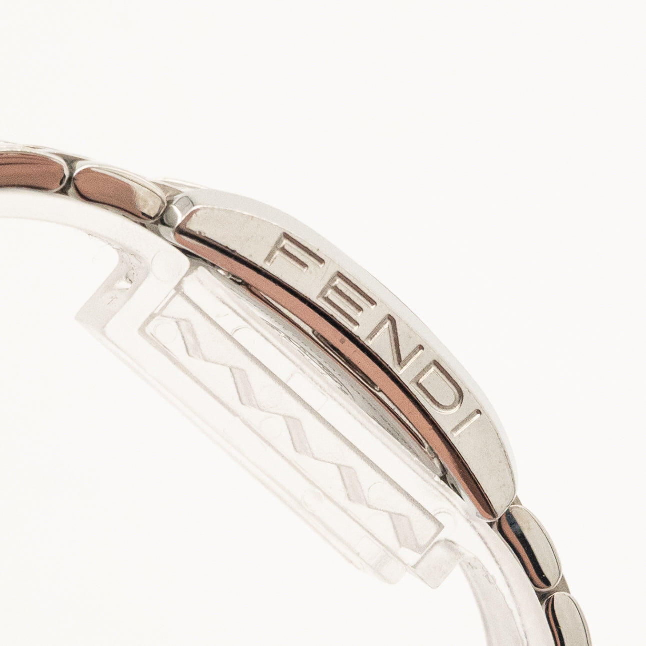 Fendi Rectangular Orologi Sapphire Crystal Watch Salmon Dial