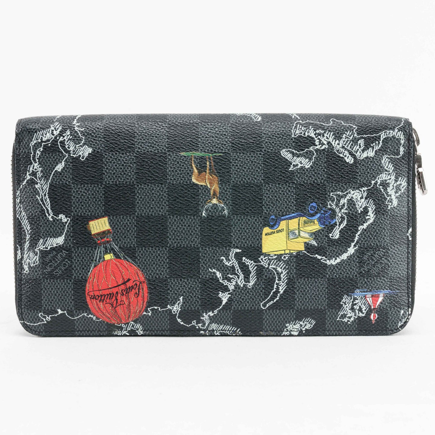 Louis Vuitton Brazza Wallet in Damier Graphite World Tour Print