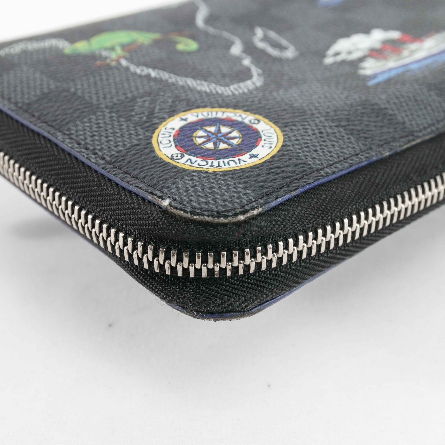 Louis Vuitton Brazza Wallet in Damier Graphite World Tour Print