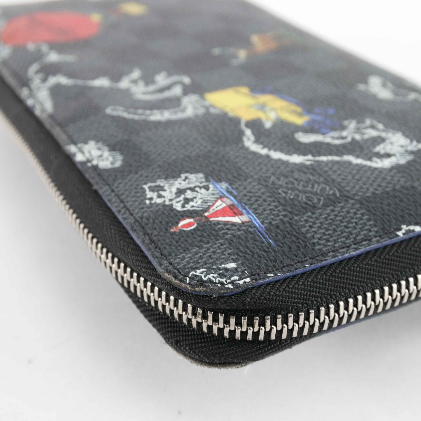 Louis Vuitton Brazza Wallet in Damier Graphite World Tour Print