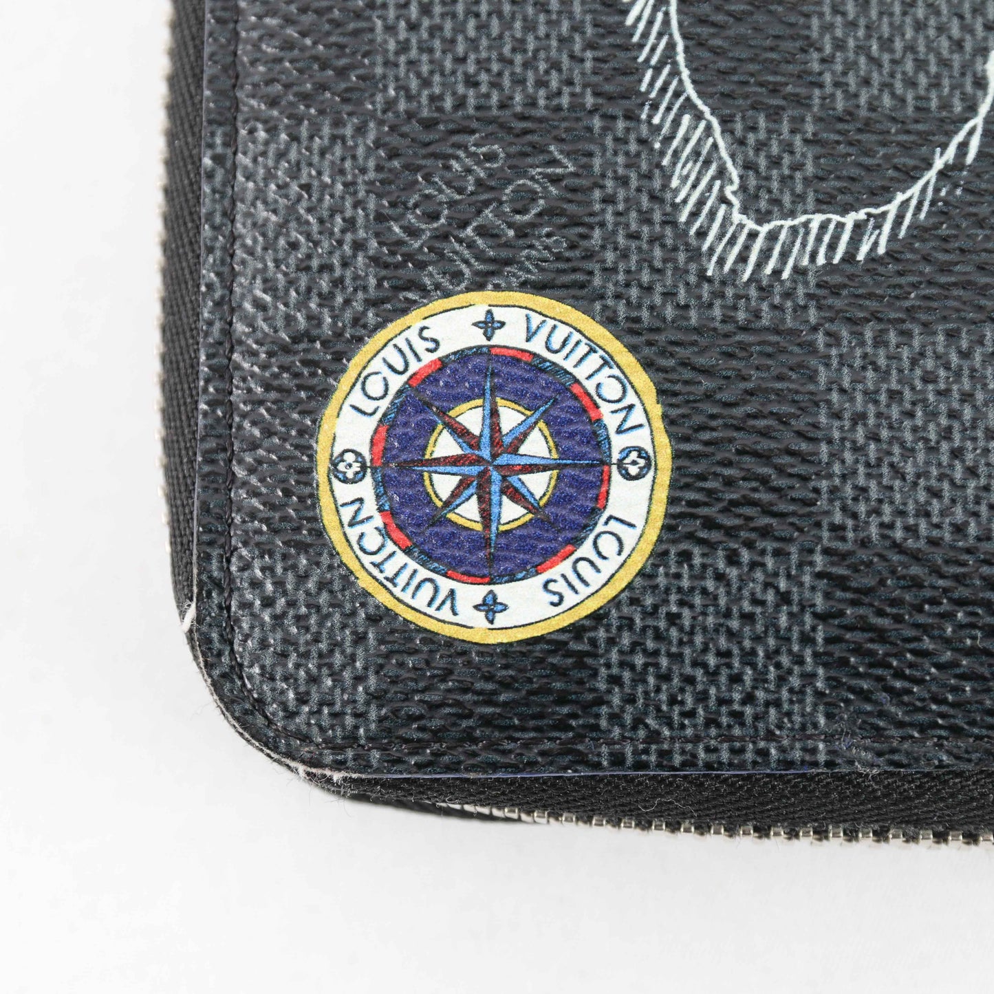 Louis Vuitton Brazza Wallet in Damier Graphite World Tour Print