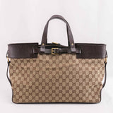 Authentic Gucci Monogram Canvas and Leather Tote bag