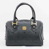 Authentic Vintage MCM Black Visetos Boston Bag