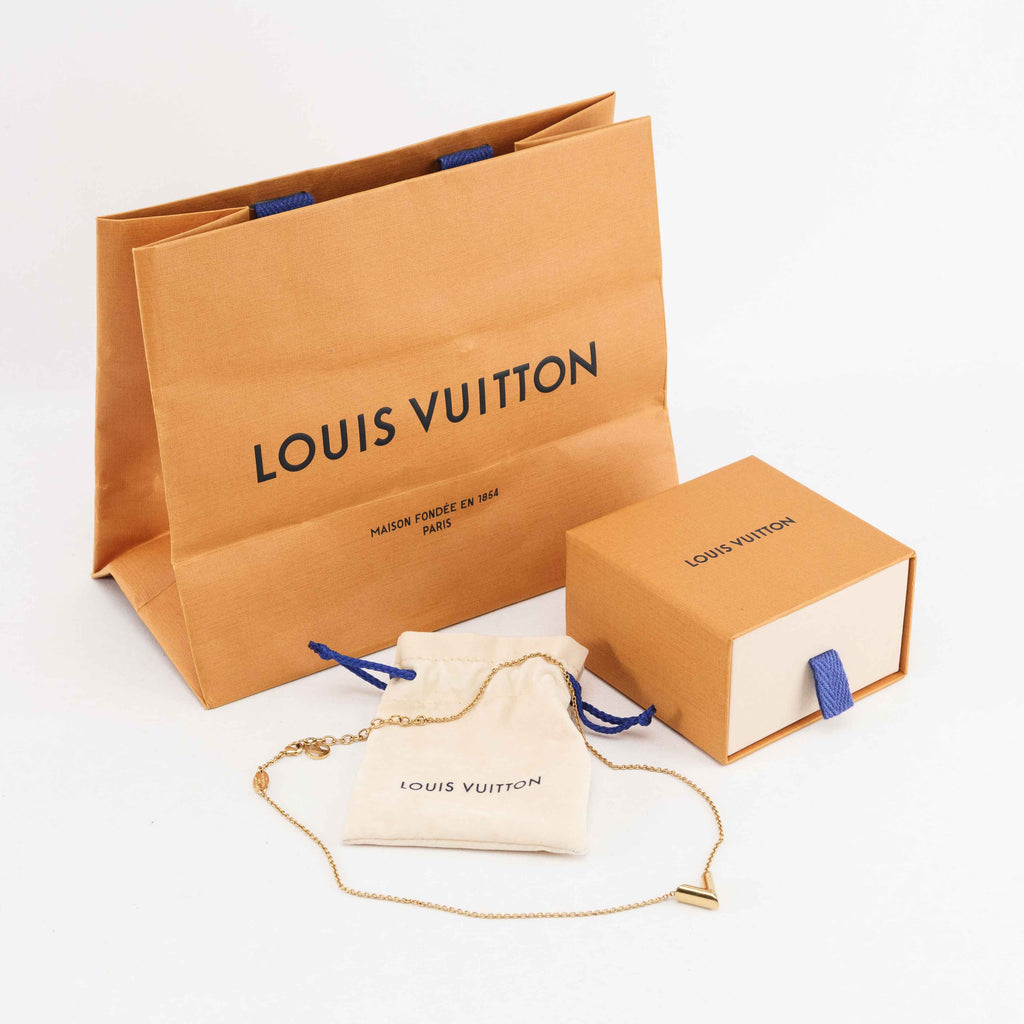 Louis Vuitton Essential V Gold-Tone Necklace
