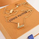 Louis Vuitton Essential V Gold-Tone Necklace