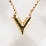 Louis Vuitton Essential V Gold-Tone Necklace
