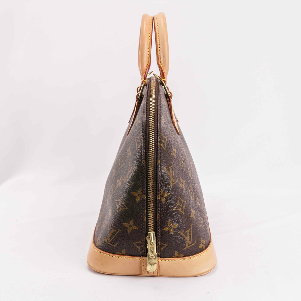 Authentic Louis Vuitton Alma monogram handbag Rank A