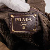 Authentic Prada Tessuto Drawstring Tote Bag Brown